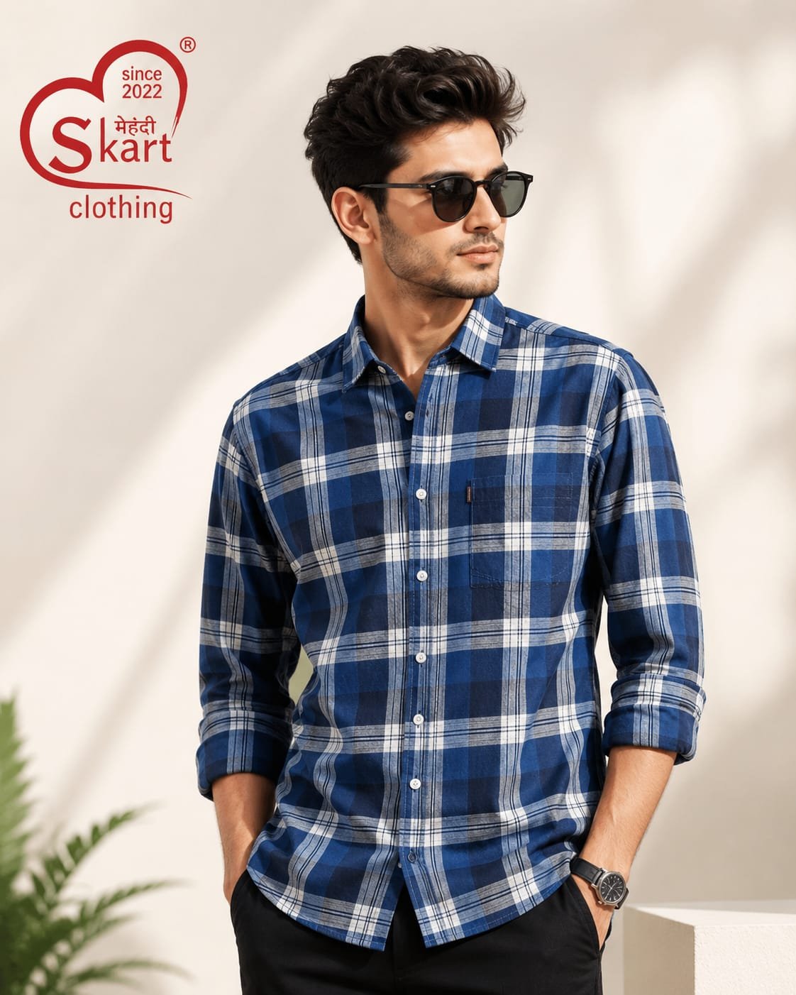 Levi's Classic Blue Check Shirt – Casual & Stylish - View 2