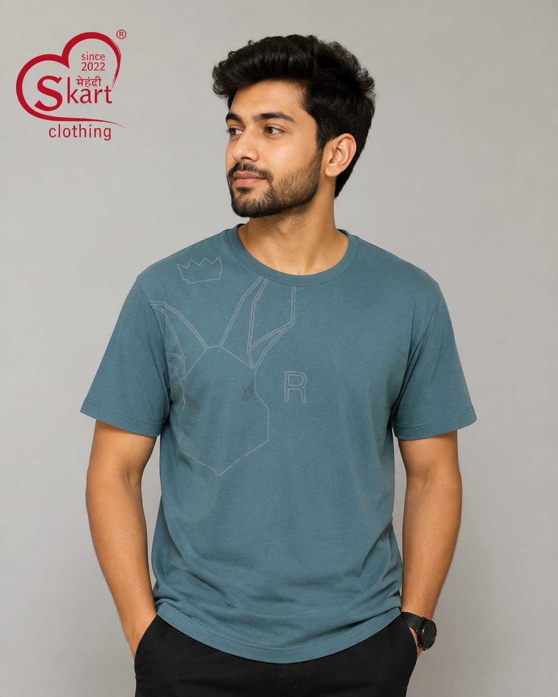 Rare Rabbit Stylish Graphic Print Crew Neck T-Shirt - View 2