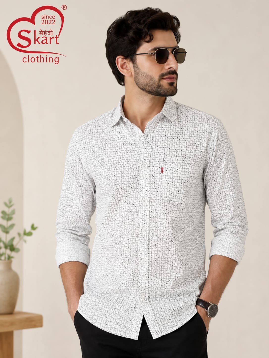 Levi's Men White Printed Casual Shirt - View 2
