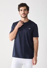Men Navy Blue Polo Shirt