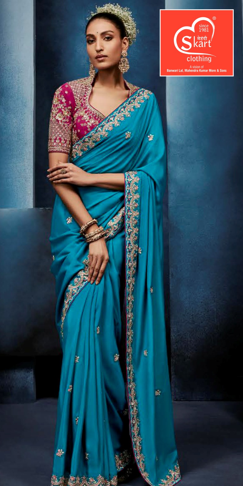 Premium Pure Chiffon Boutique Work Saree with Designer Blouse