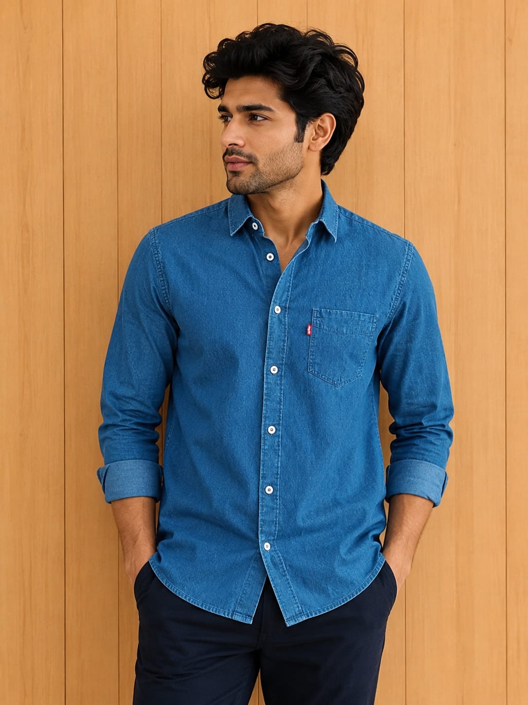 Levi's Men's Classic Blue Denim Shirt