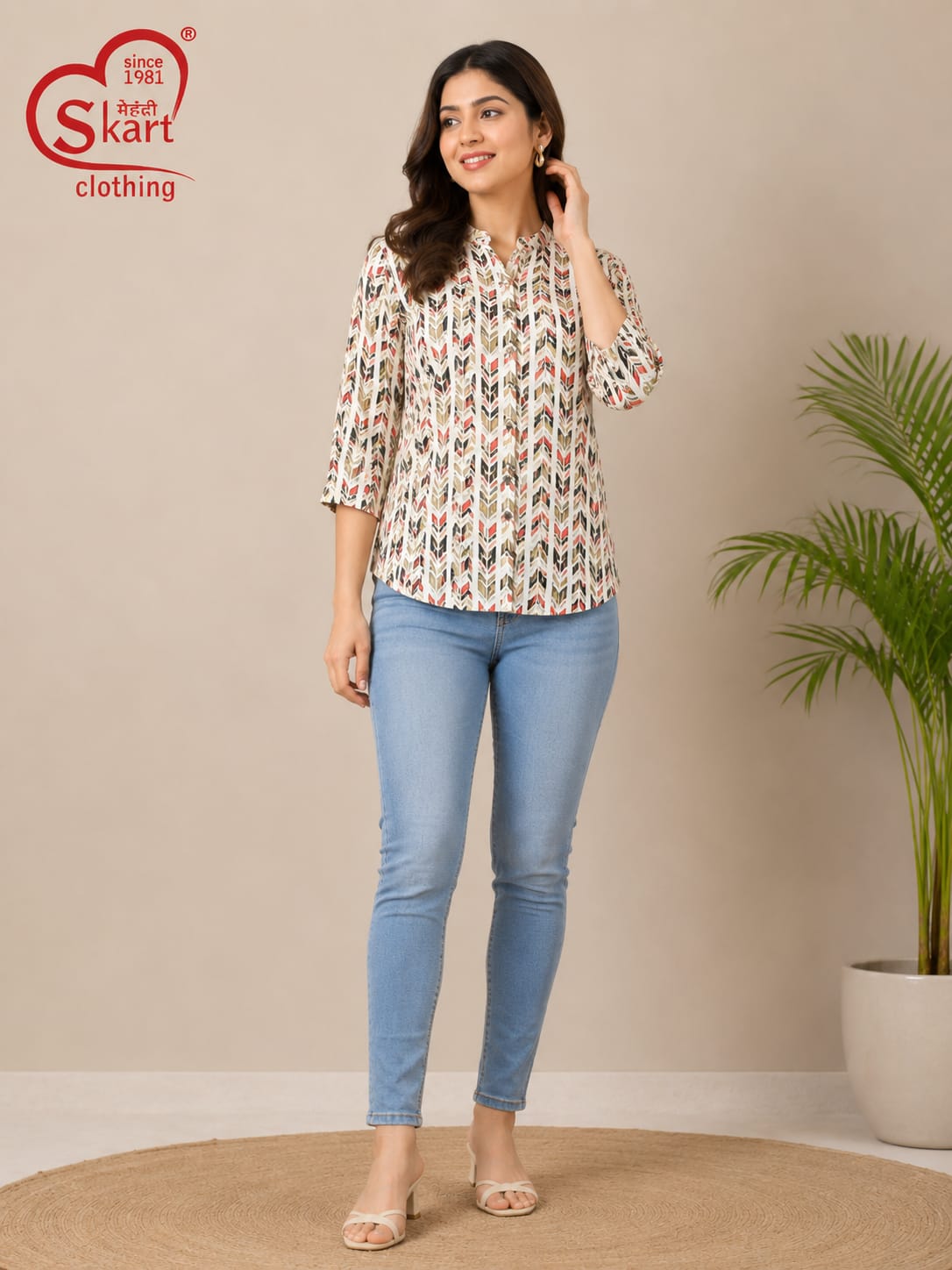Elegant Printed Women’s Casual Top