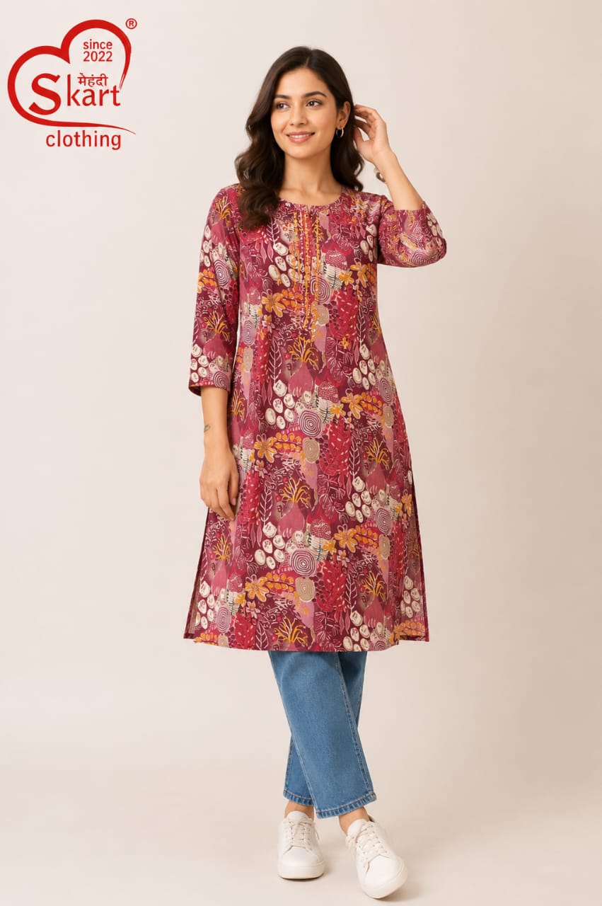 Printed Casual Women’s Kurti – Stylish Everyday Wear