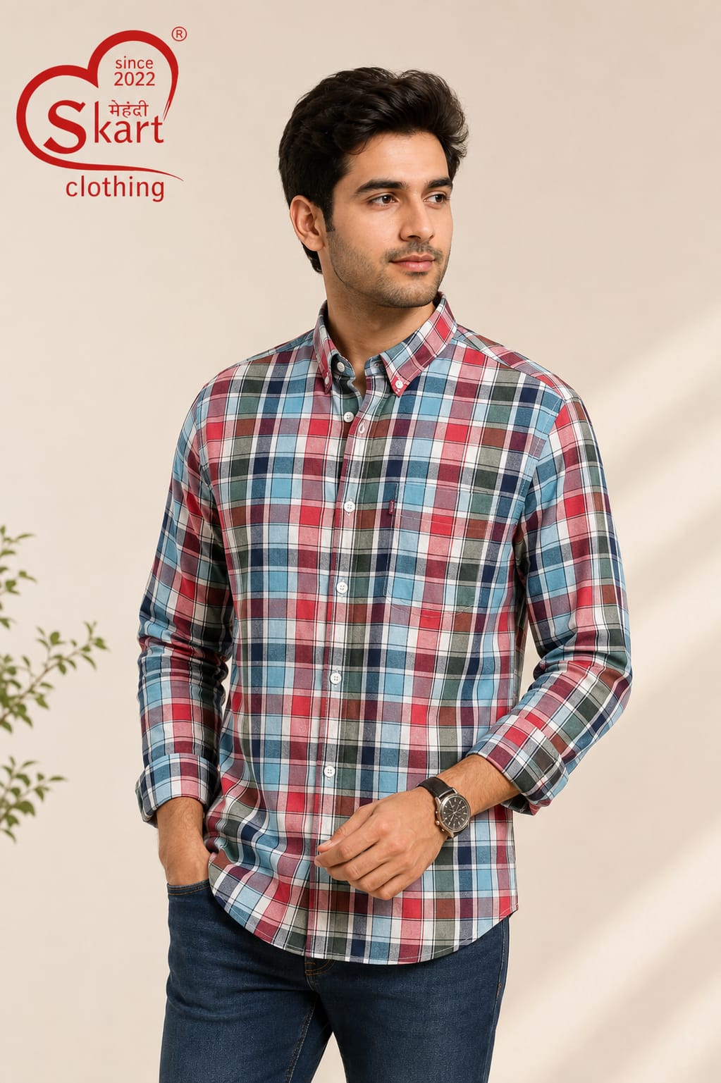 Men’s Multicolor Checked Casual Shirt