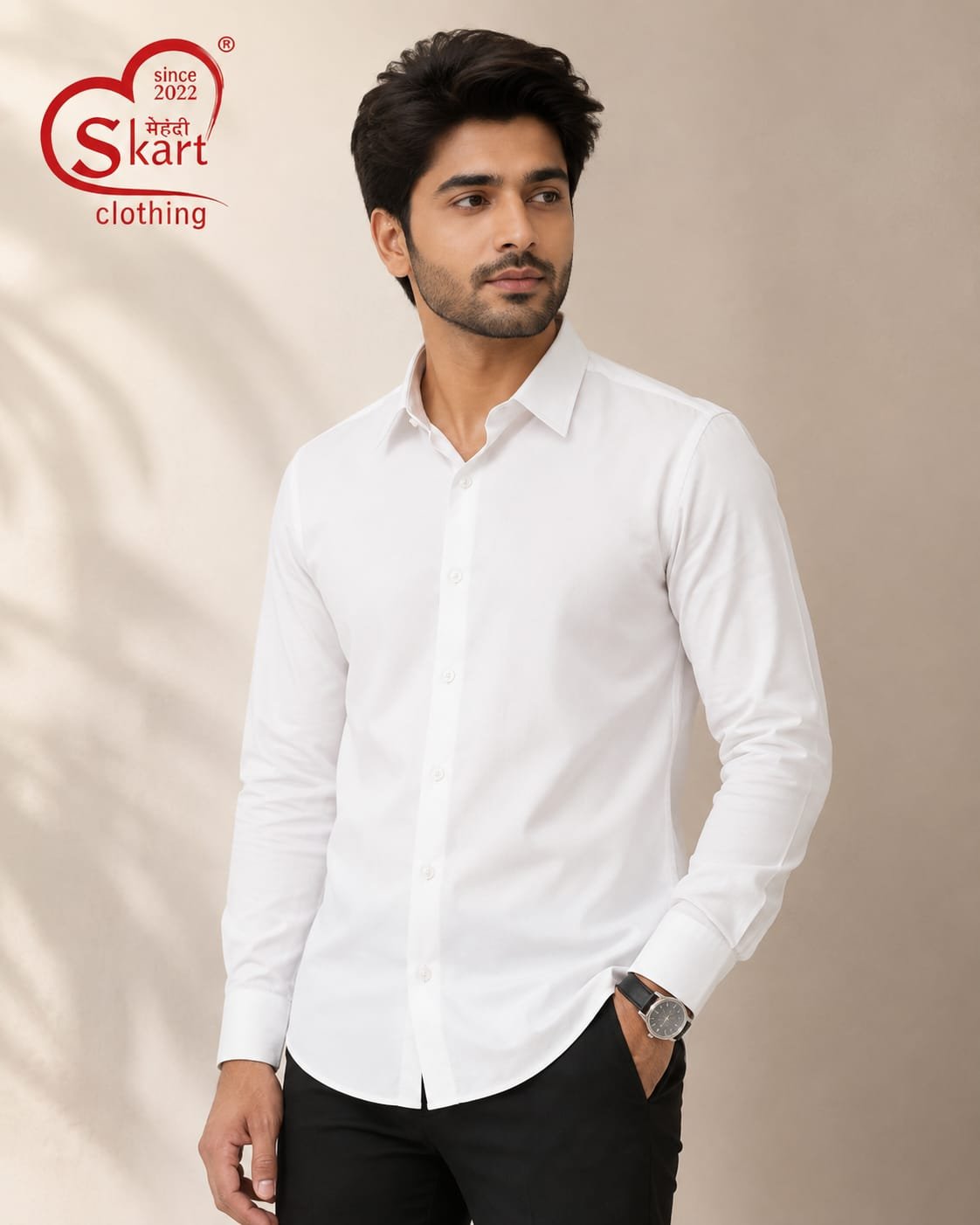 Rare Rabbit Men Classic White Formal Full Sleeve Shirt