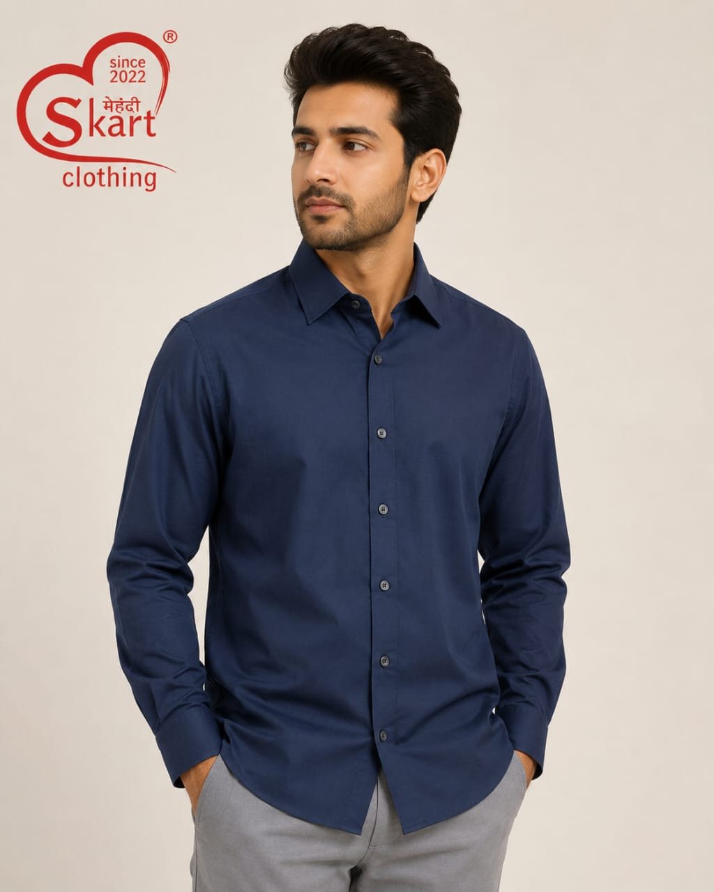 Levi's Classic Navy Blue Formal Shirt