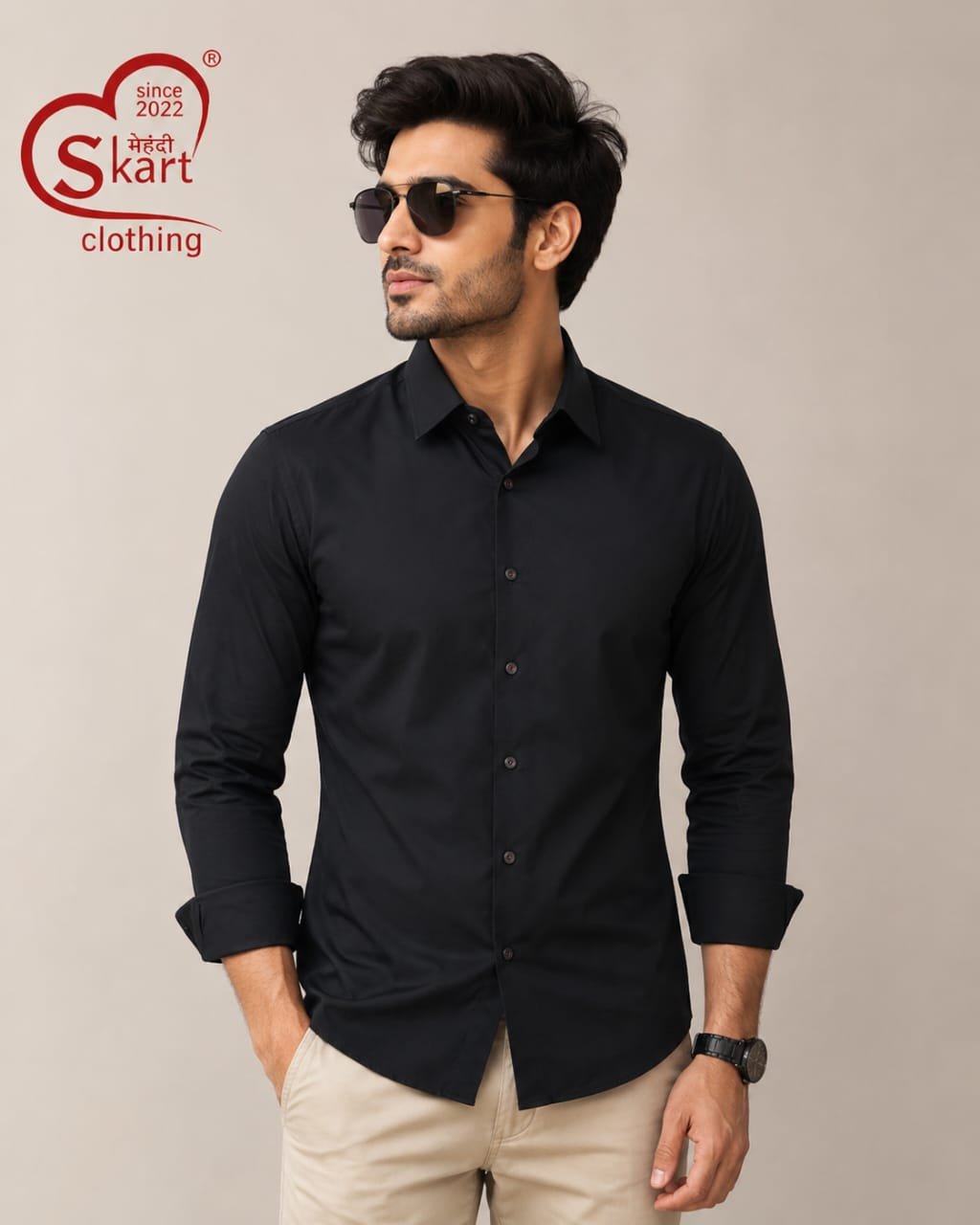 Levi's Men Classic Black Full-Sleeve Casual Shirt
